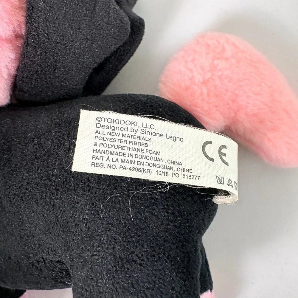 Tokidoki Unicorno DJ Sparkle Plush Stuffed Animal Toy Black Pink Unicorn